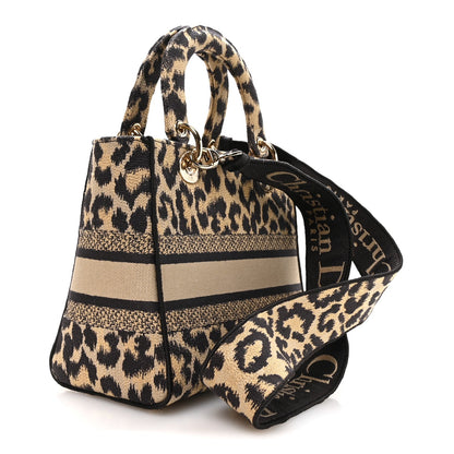 Canvas Medium Mizza Embroidered Lady D-Lite Beige Multicolor