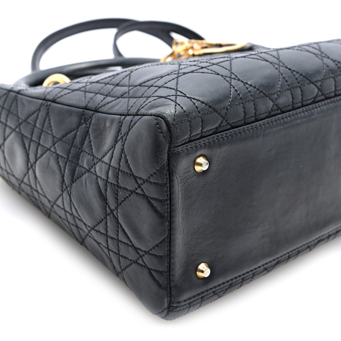 Lambskin Cannage Medium Lady Dior Black