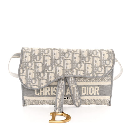 Oblique Slim Saddle Pouch Grey Grey