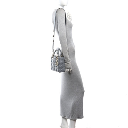 Lambskin Cannage Small My ABCDior Lady Dior Grey