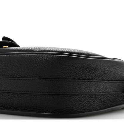 Grained Calfskin Large Bobby Flap Black