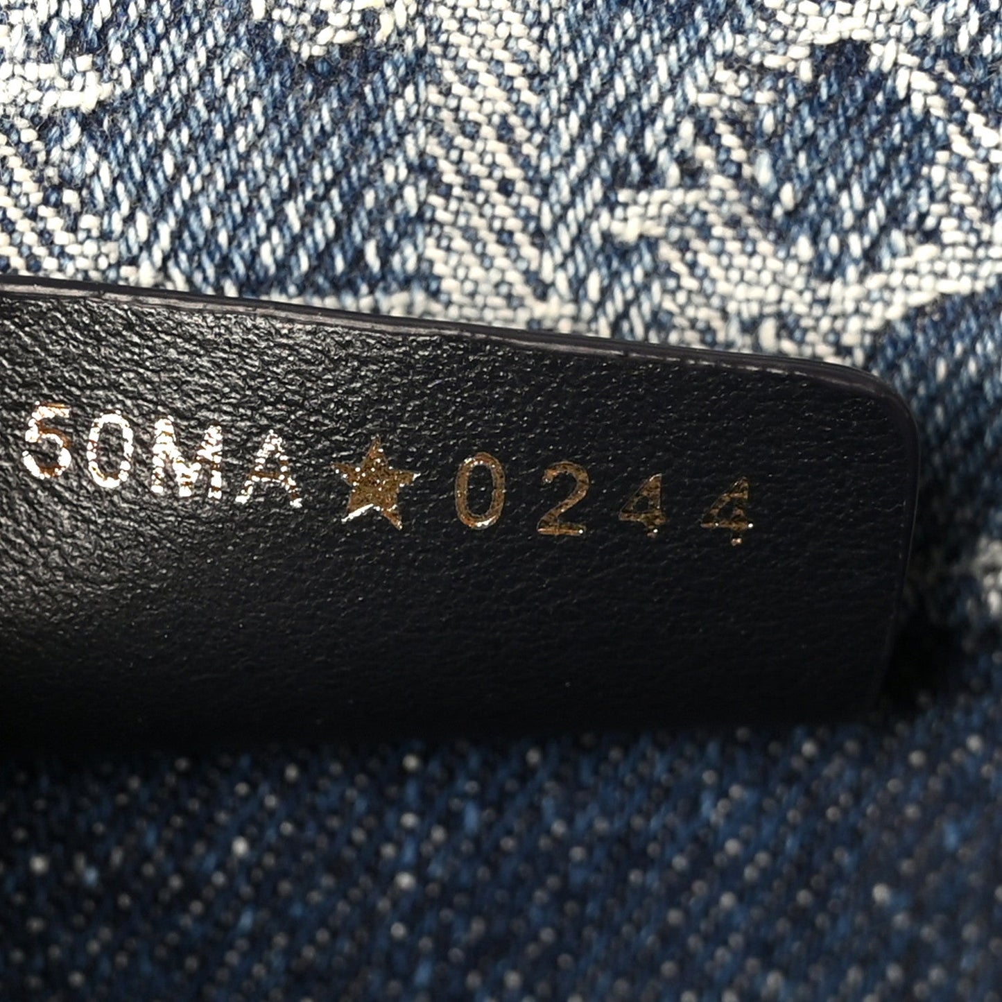 Denim Oblique Mini Book Tote With Strap Blue