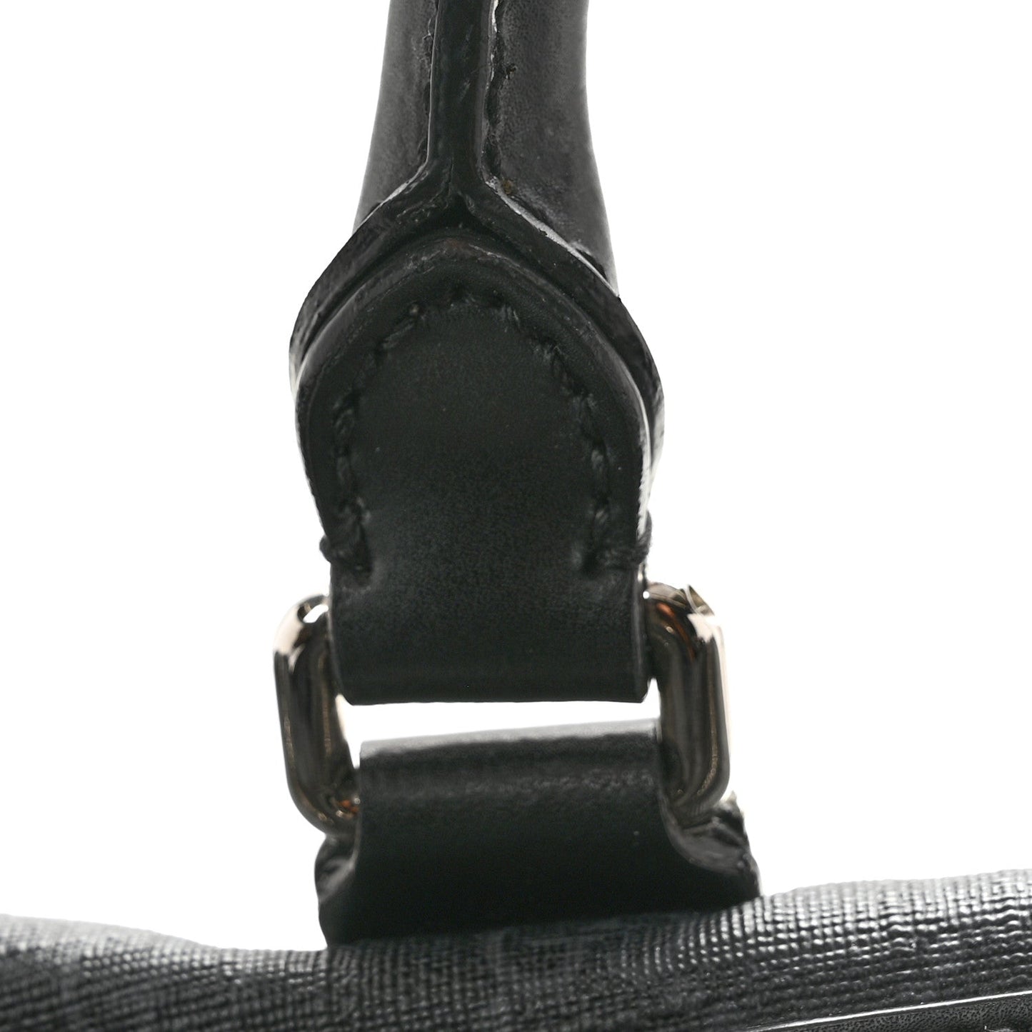 Soft GG Supreme Monogram Appia Calfskin Web Medium Carry On Duffle Bag Black Grey