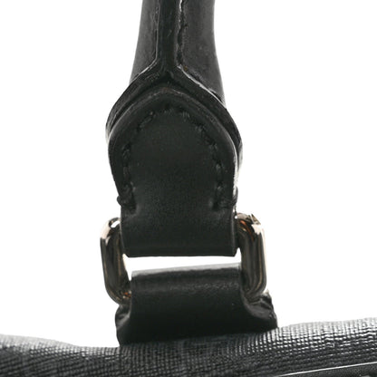 Soft GG Supreme Monogram Appia Calfskin Web Medium Carry On Duffle Bag Black Grey