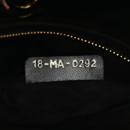 Lambskin Cannage Large Lady Dior Black