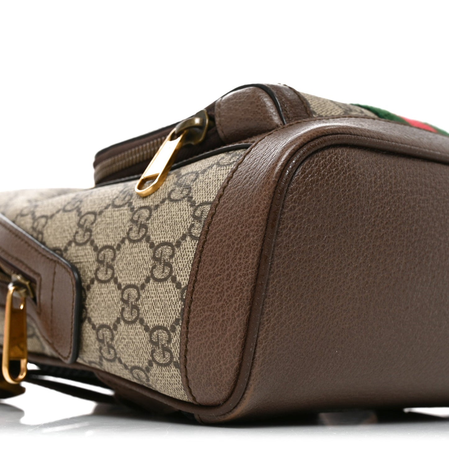 GG Supreme Monogram Calfskin Web Small Ophidia Day Backpack Beige Ebony New Acero