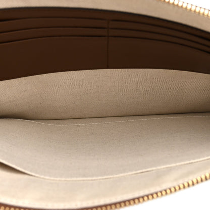 GG Supreme Monogram Fake/Not Interlocking G Documents Holder Beige Brown Sugar