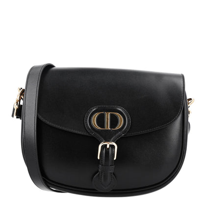 Box Calfskin Medium Bobby Flap Black