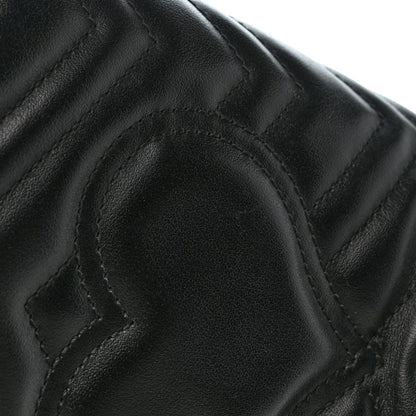Calfskin Matelasse Mini GG Marmont 2.0 Bucket Bag Black