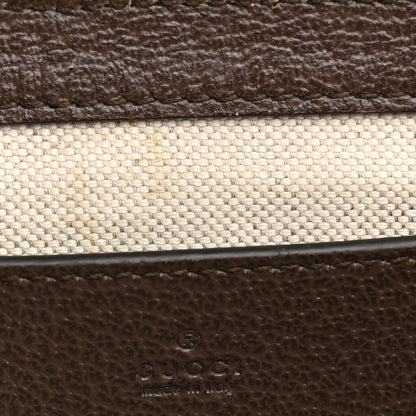GG Supreme Monogram Textured Dollar Calfskin Web Mini Ophidia Envelope Shoulder Bag Beige Ebony