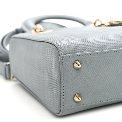 Lizard Small Lady Dior Cloud Blue