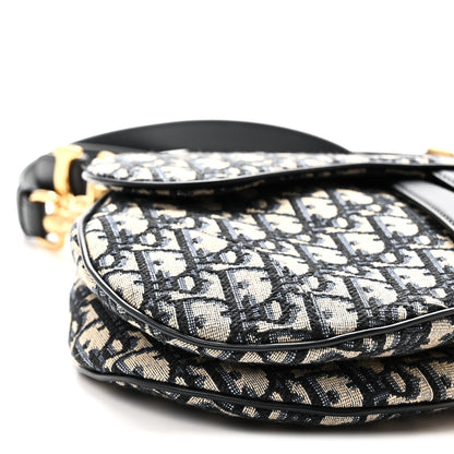 Oblique Saddle Bag With Strap Blue