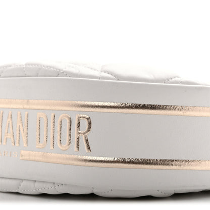 Lambskin Cannage Small Dior Vibe Hobo Bag Latte
