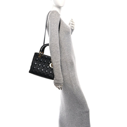 Lambskin Cannage Medium Lady Dior Black