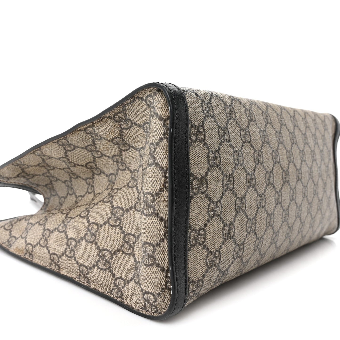 GG Supreme Monogram Medium Padlock Tote Black