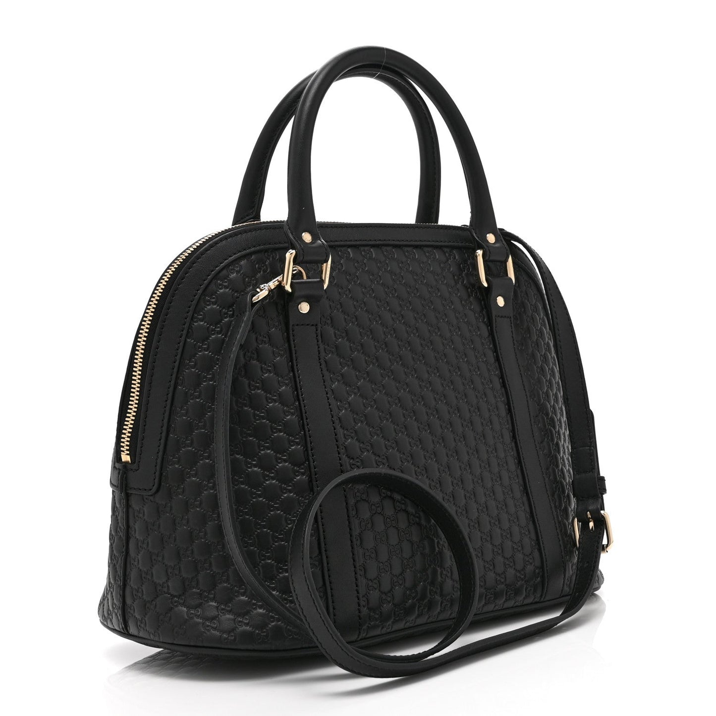 Microguccissima Medium Dome Bag Black