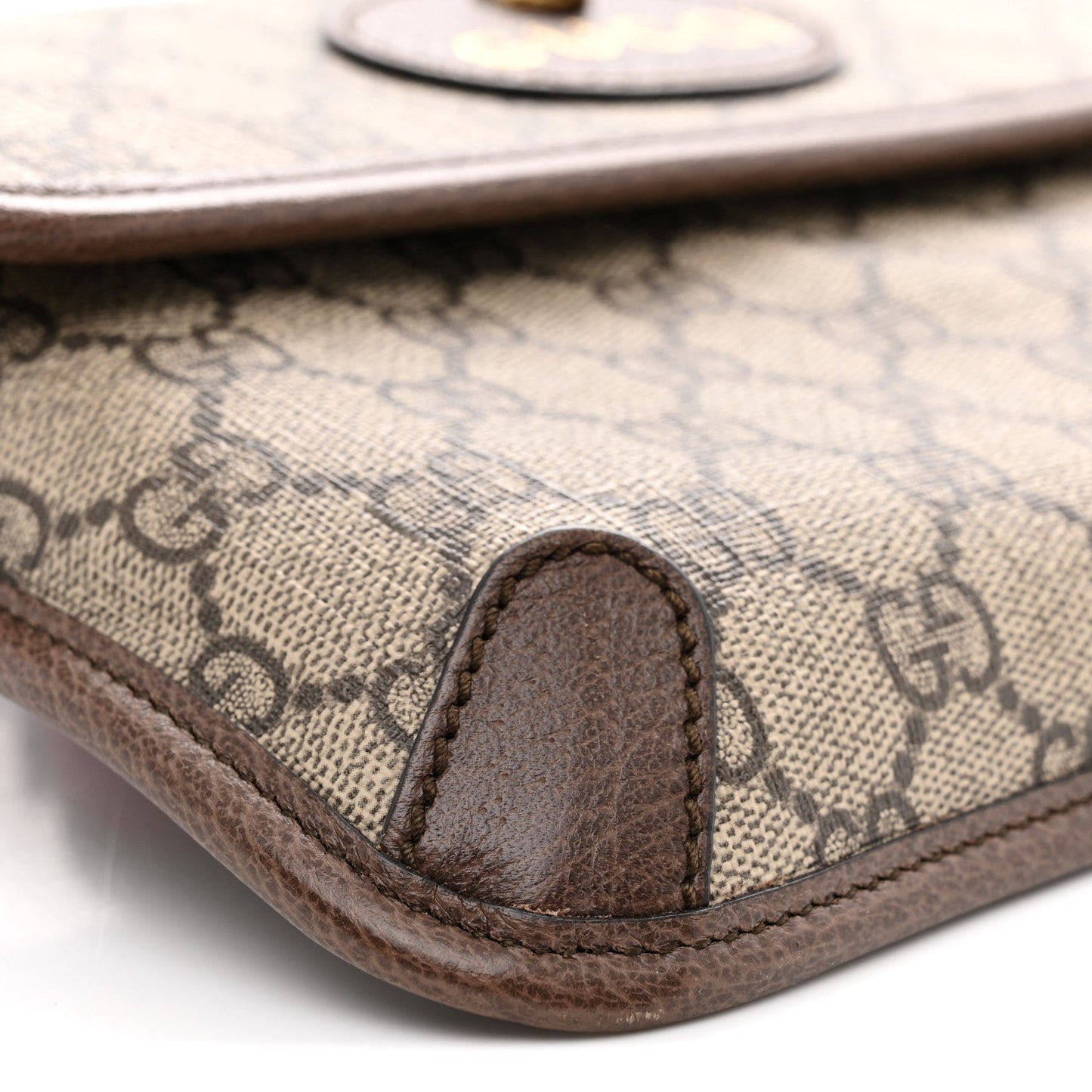 GG Supreme Monogram Neo Vintage Web Belt Bag Brown