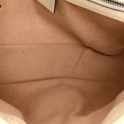 Calfskin Matelasse Small GG Marmont Shoulder Bag White