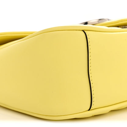 Calfskin Matelasse Small GG Marmont Shoulder Bag Banana