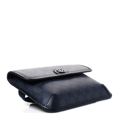 GG Supreme Monogram Small Ophidia Belt Bag Navy Black