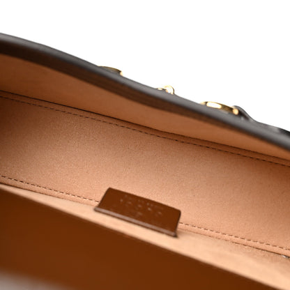 GG Supreme Monogram Mini Horsebit 1955 Shoulder Bag Beige Brown Sugar