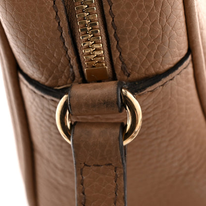 Pebbled Calfskin Small Soho Disco Bag Camelia