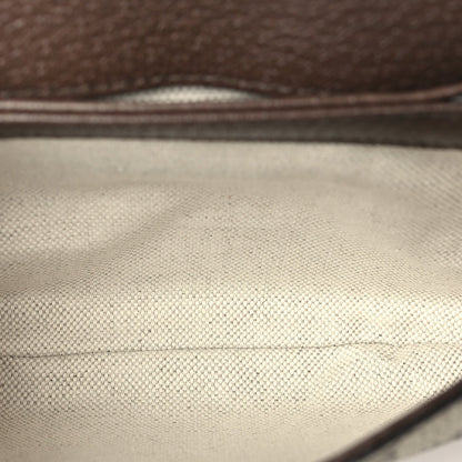 GG Supreme Monogram Textured Dollar Calfskin Mini Blondie Chain Shoulder Flap Bag Beige Ebony New Acero