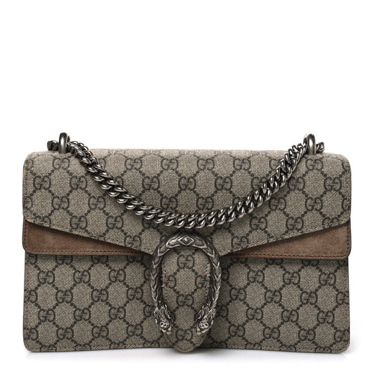 GG Supreme Monogram Small Dionysus Shoulder Bag Taupe