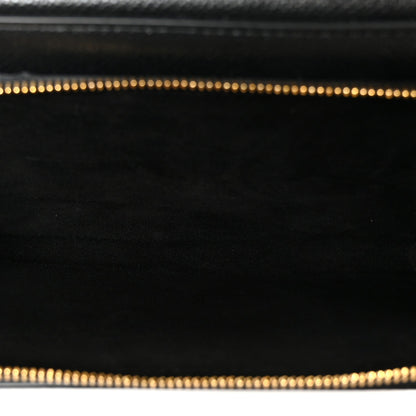 Grained Calfskin Caro Double Pouch Black