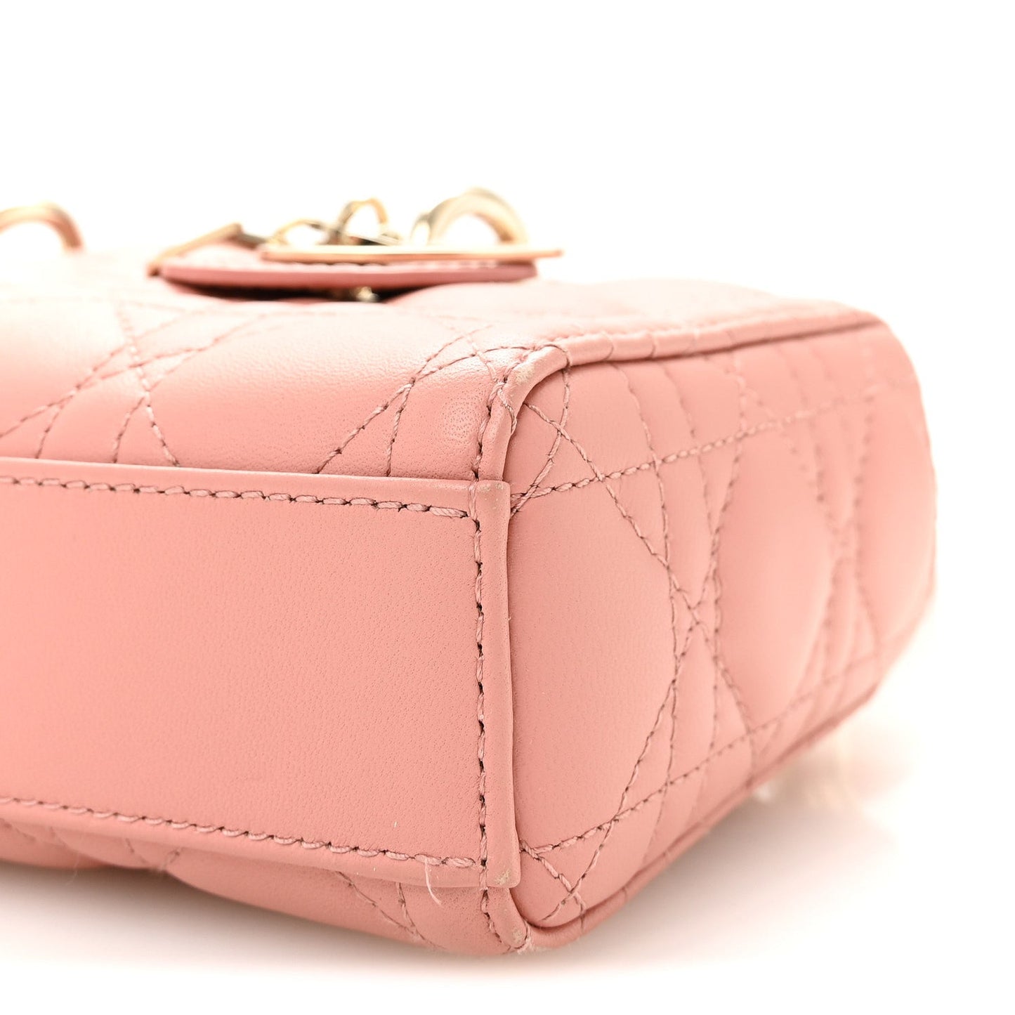 Lambskin Cannage Small Lady D-Joy Light Pink