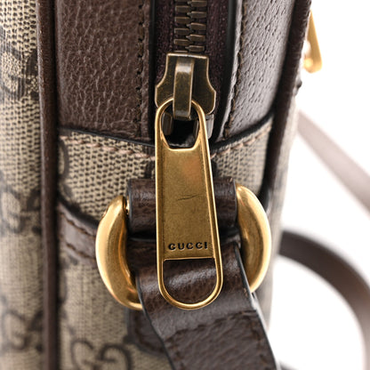 GG Supreme Monogram Web Medium Ophidia Messenger Bag Brown
