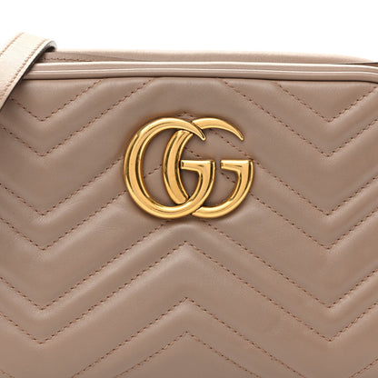 Calfskin Matelasse Small GG Marmont Chain Shoulder Bag Porcelain Rose