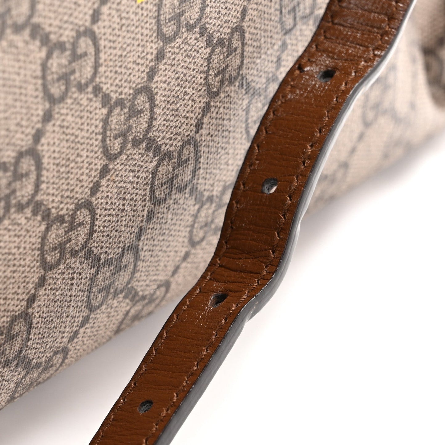 GG Supreme Monogram Fake/Not Large Retro Interlocking G Tote Bag Beige Brown Sugar