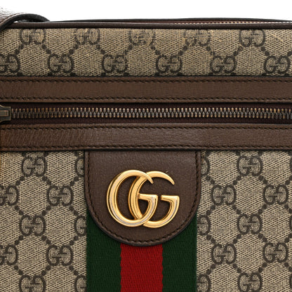 GG Supreme Monogram Web Small Ophidia Messenger Bag Brown