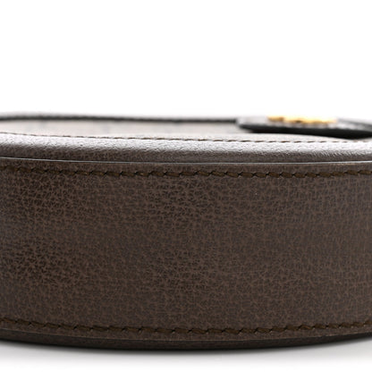 GG Supreme Monogram Web Mini Ophidia Round Shoulder Bag Brown