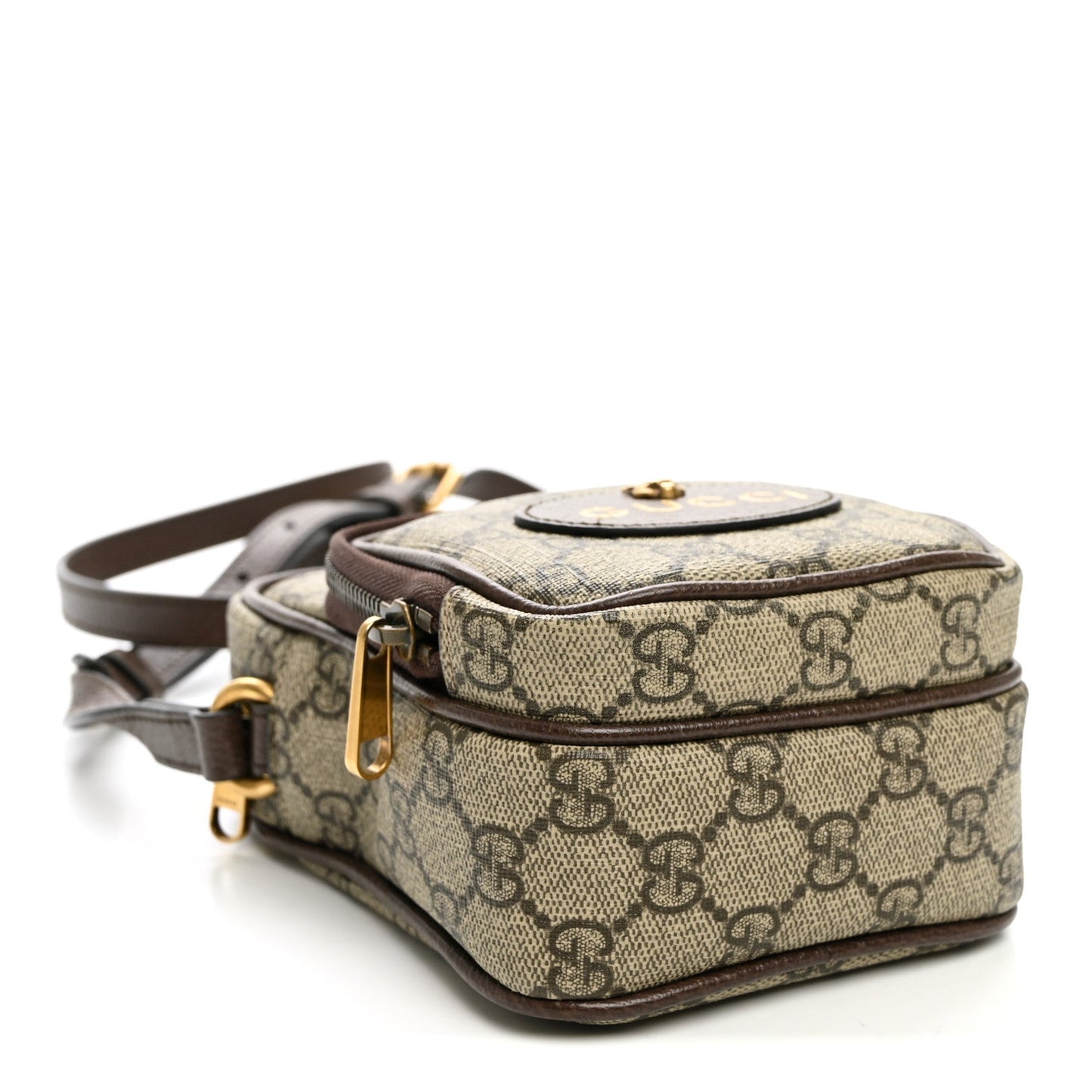 GG Supreme Monogram Mini Neo Vintage Double Zip Messenger Bag Beige New Acero Crop