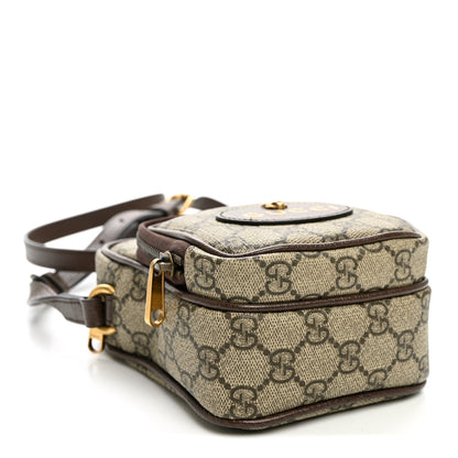 GG Supreme Monogram Mini Neo Vintage Double Zip Messenger Bag Beige New Acero Crop