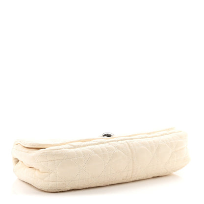 Lambskin Cannage Rendezvous Flap White