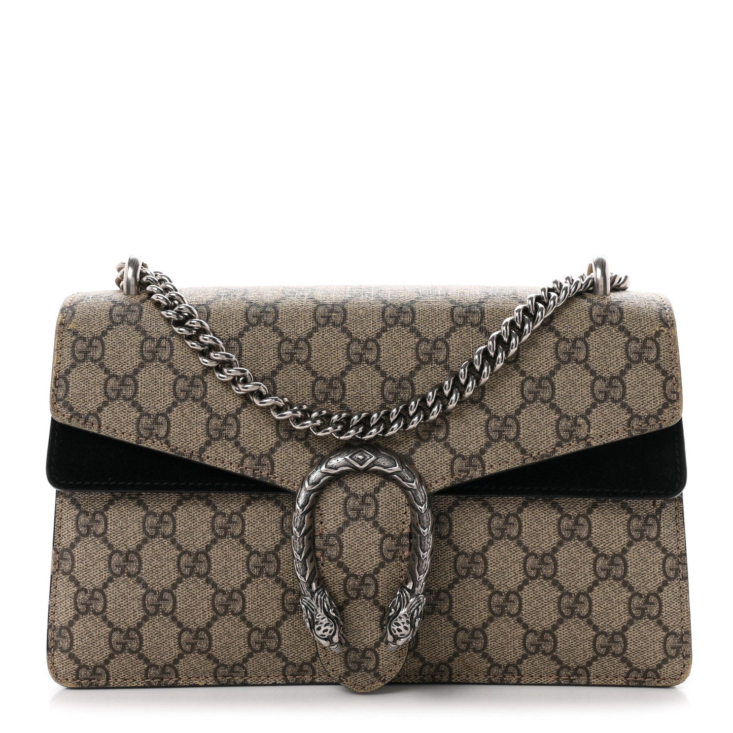 GG Supreme Monogram Small Dionysus Shoulder Bag Black