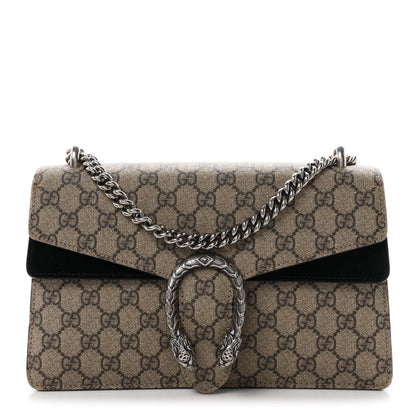 GG Supreme Monogram Small Dionysus Shoulder Bag Black
