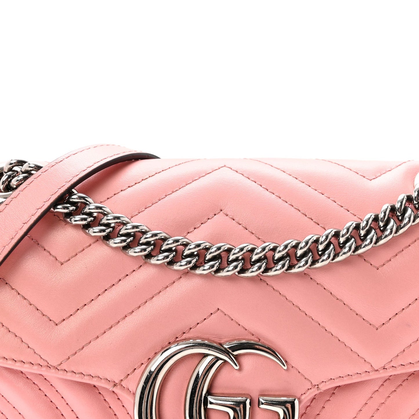 Calfskin Matelasse Small GG Marmont Shoulder Bag Wild Rose