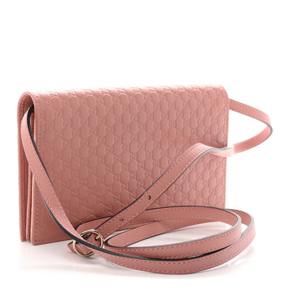 Microguccissima Crossbody Wallet Soft Pink Soft Pink