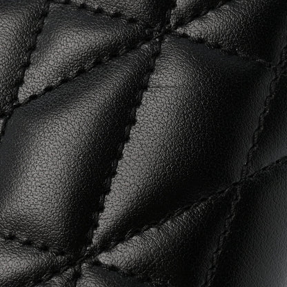 Calfskin Matelasse Aria GG Marmont Chain Wallet Black
