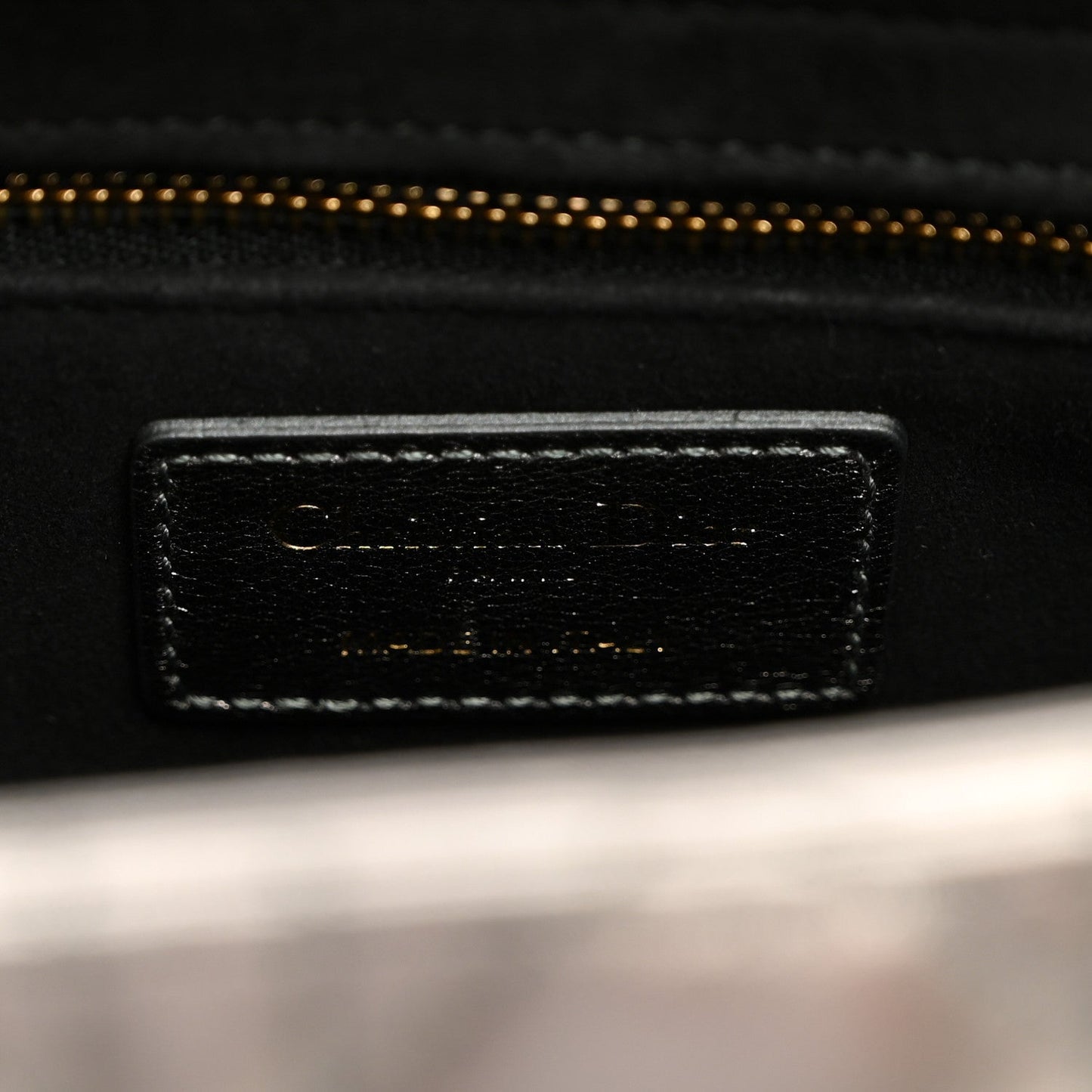 Metallic Calfskin Cannage Medium Lady Dior Gunmetal Grey