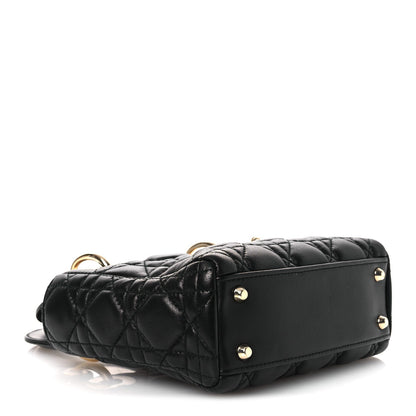 Lambskin Cannage Mini Lady Dior Black