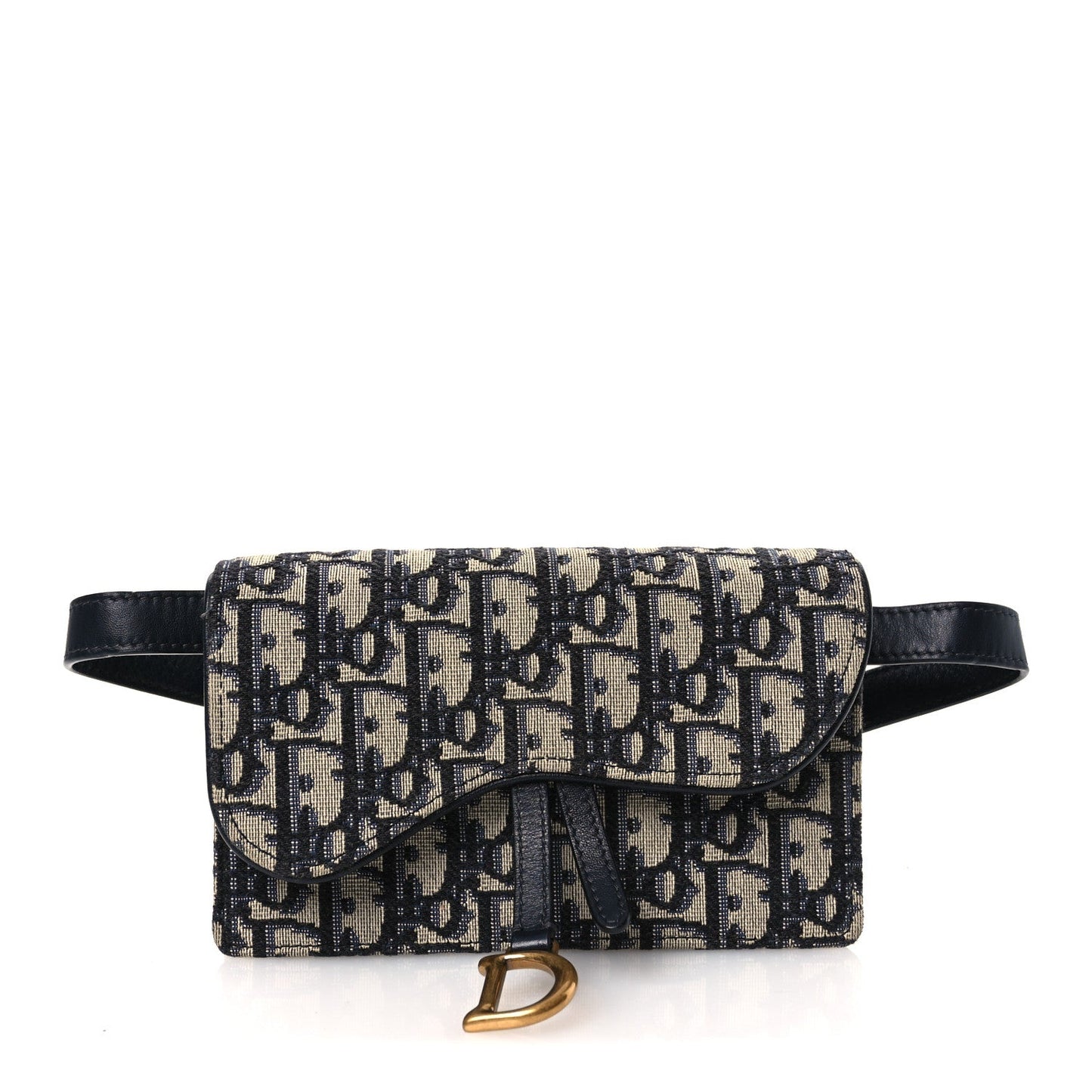 Oblique Saddle Belt Bag Blue