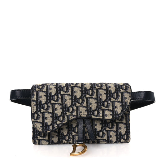 Oblique Saddle Belt Bag Blue