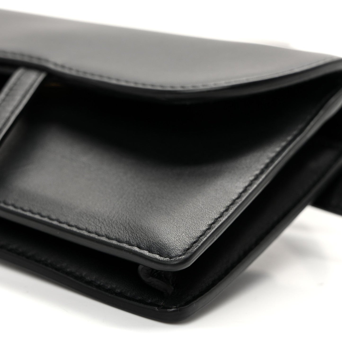 Calfskin Saddle Belt Bag Black