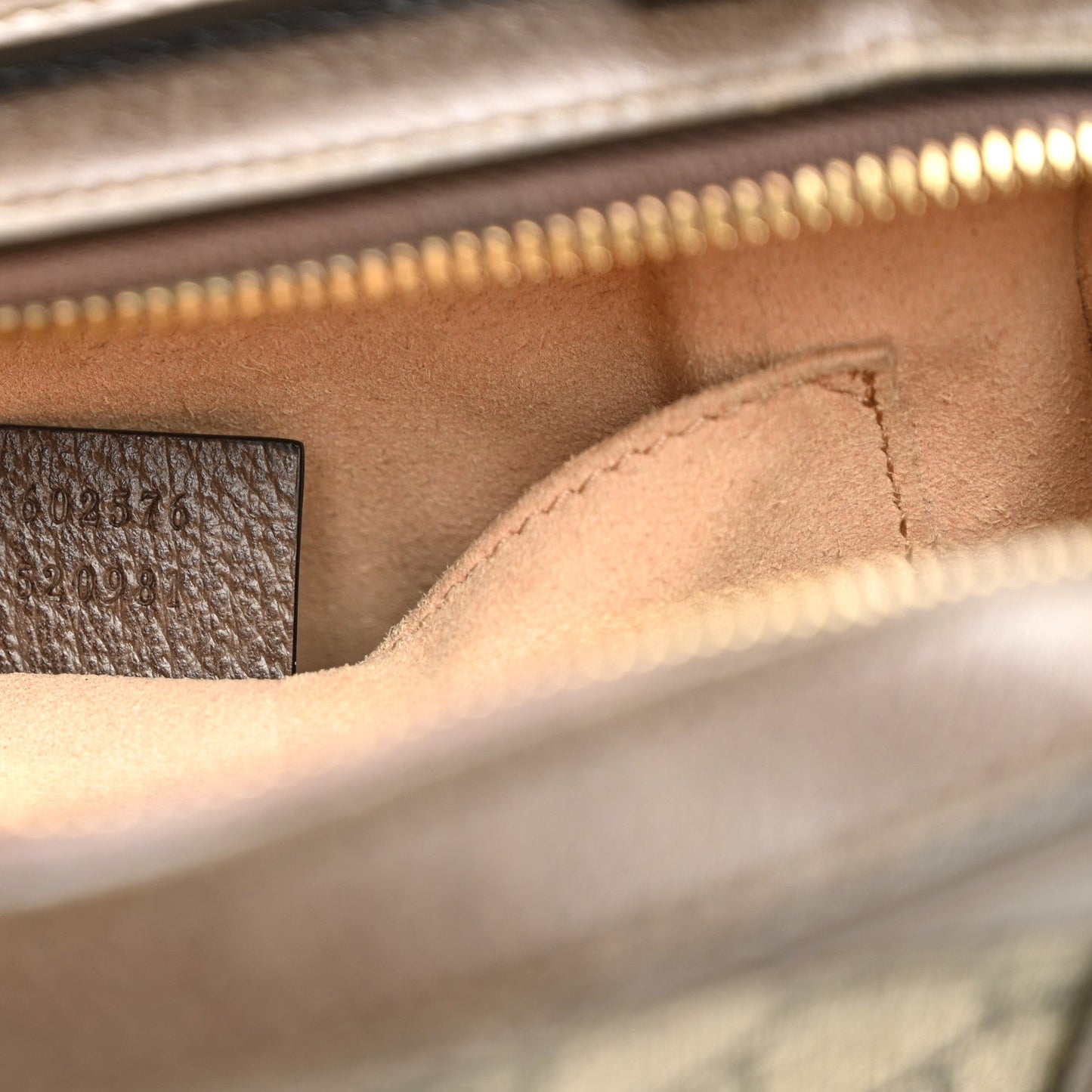 GG Supreme Monogram Mini Ophidia Top Handle Shoulder Bag Brown
