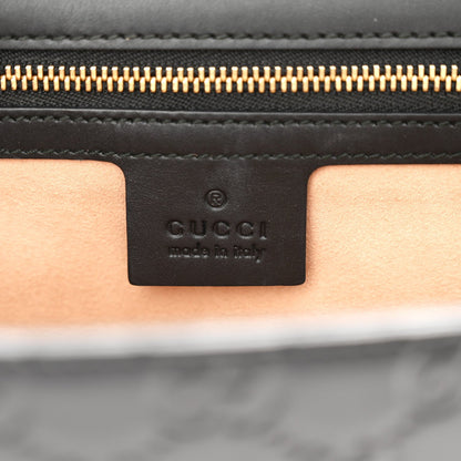 Guccissima Medium Padlock Shoulder Bag Black